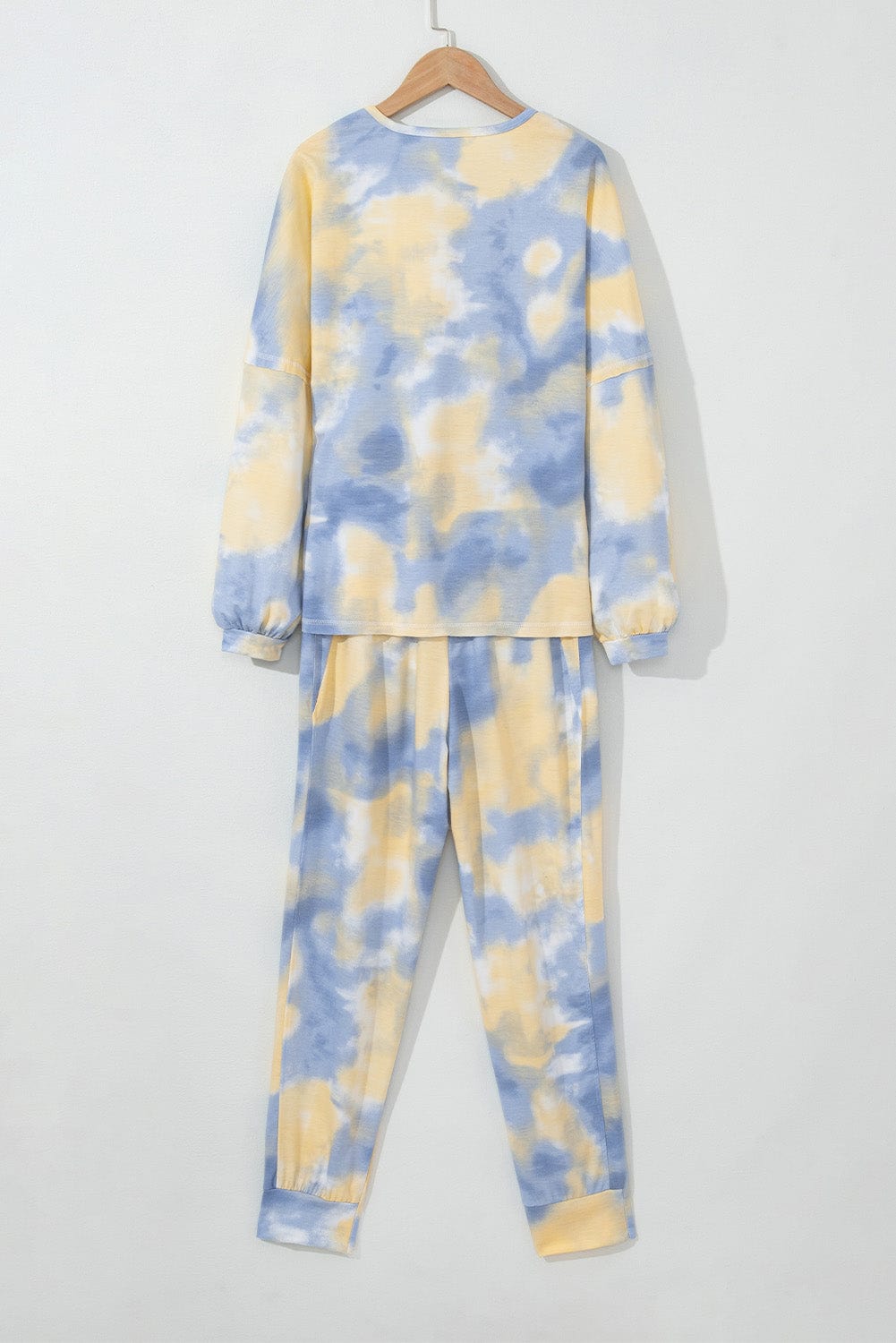 Shoppe EZR Loungewear Multicolor Tie Dye Henley Top and Drawstring Pants Outfit